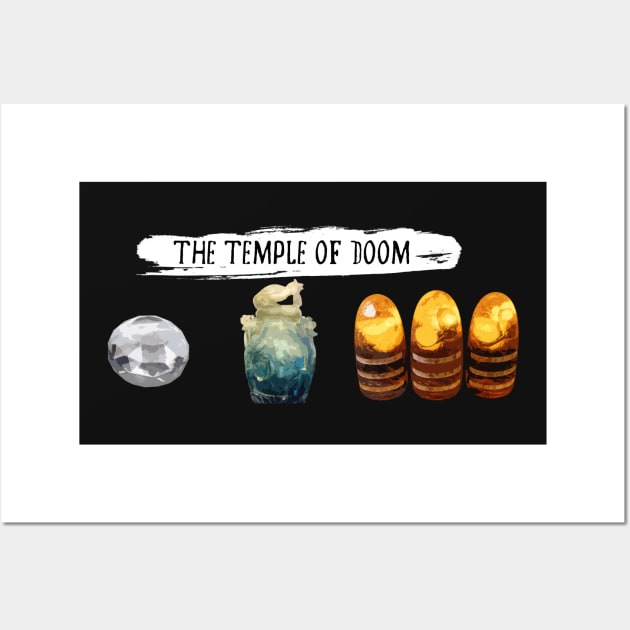 Temple of Doom Artifacts Wall Art by Buff Geeks Art
